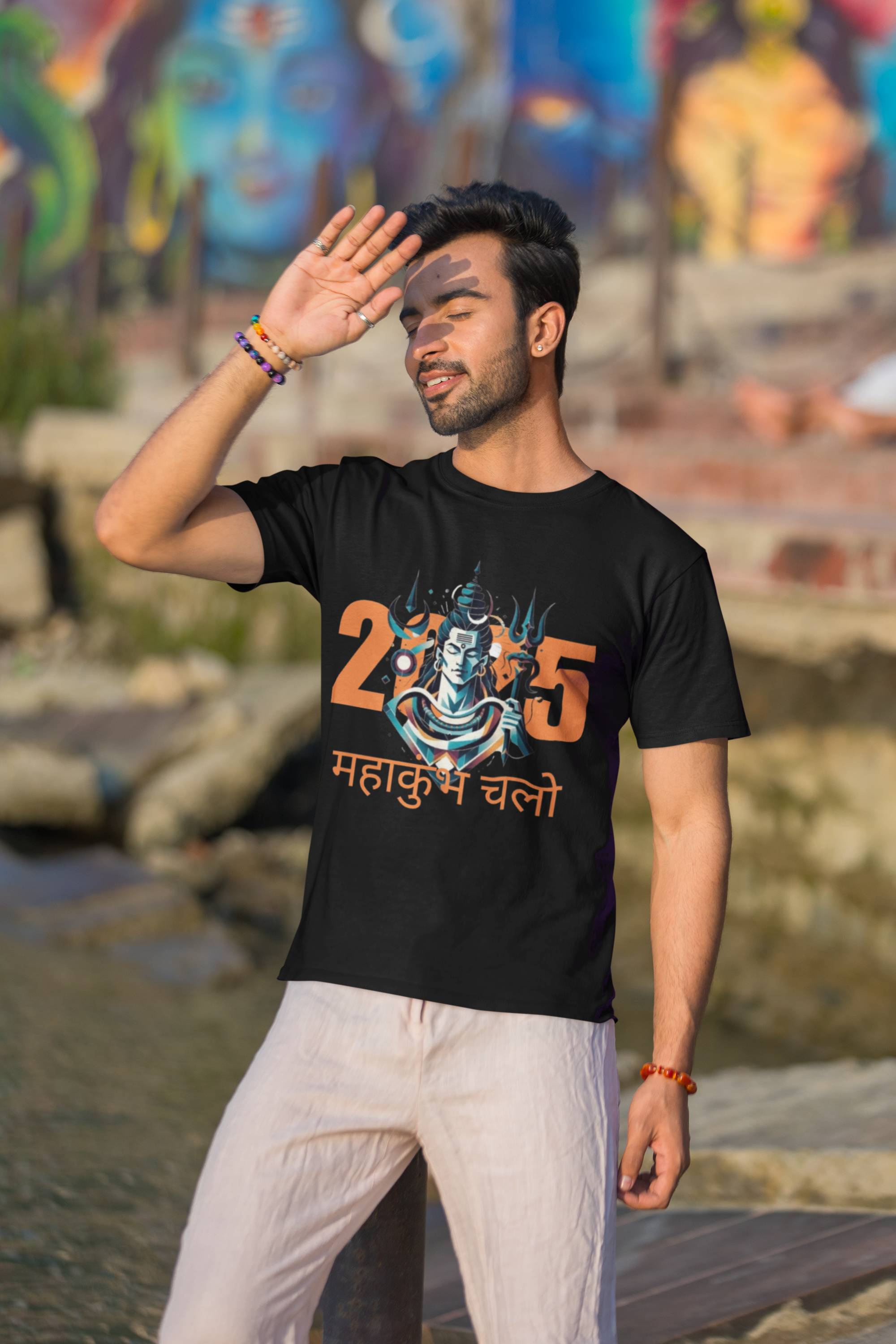 Mahakumbh Unisex Round Neck Tshirt