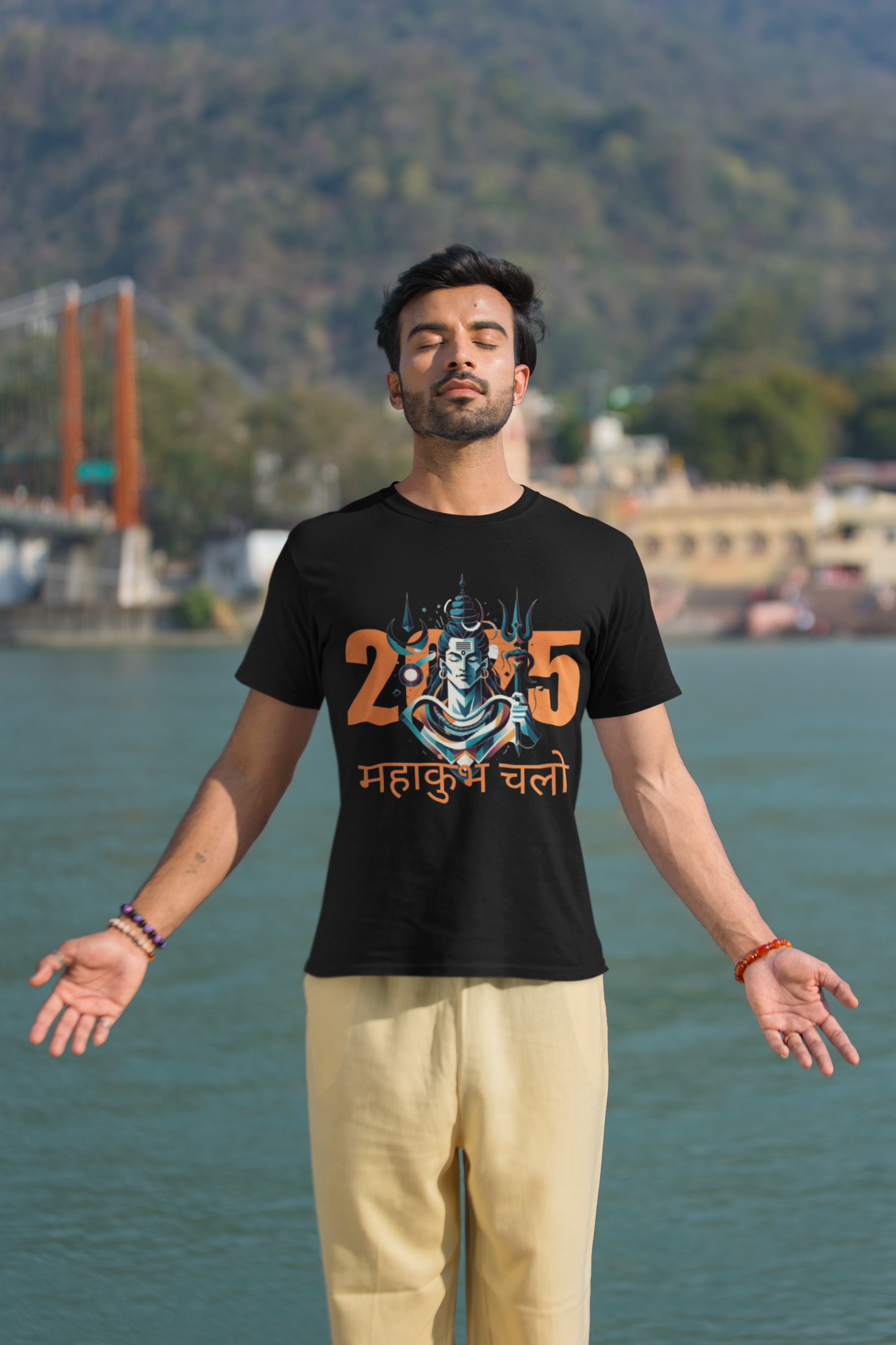 Mahakumbh Unisex Round Neck Tshirt