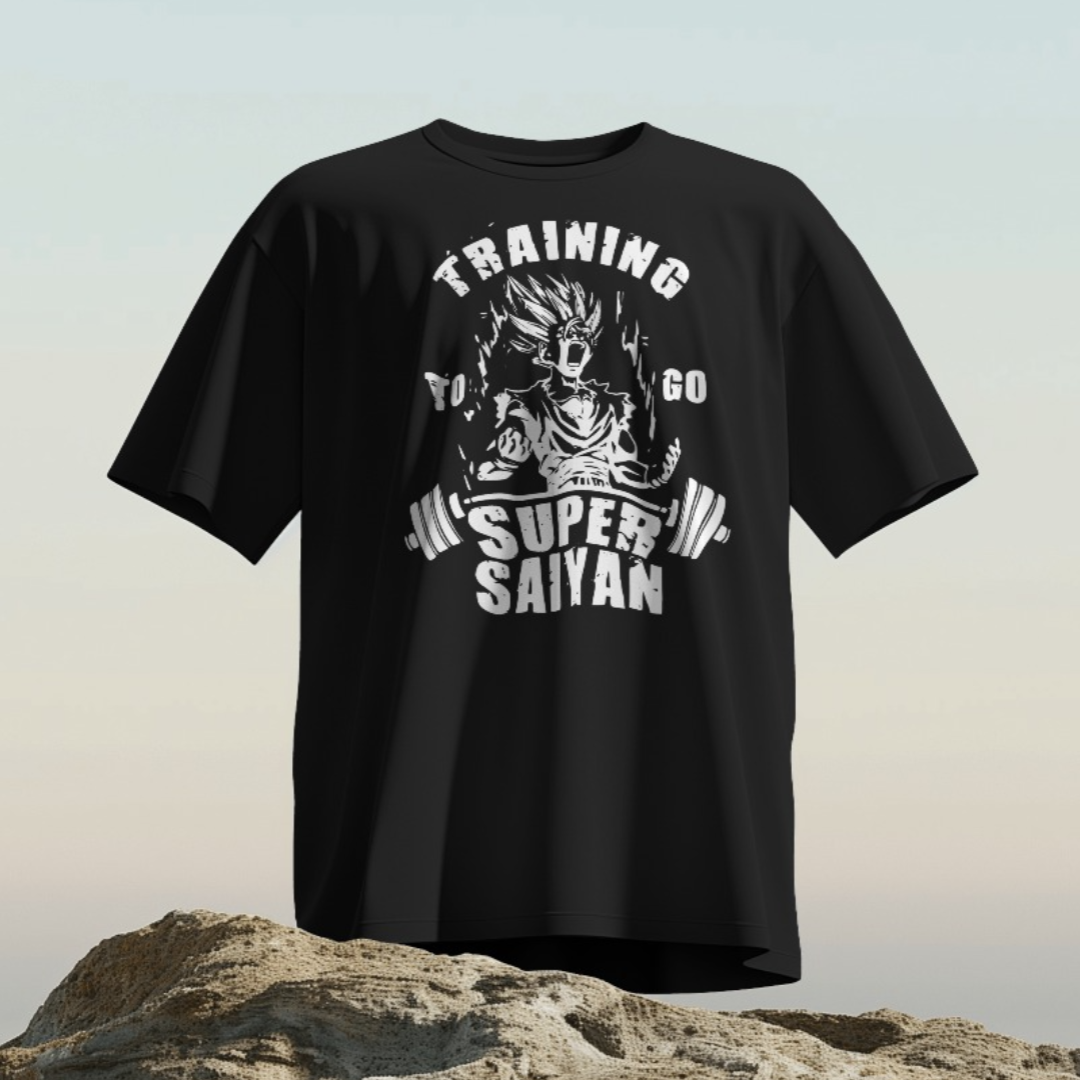 Back view of the oversized yellow gym T-shirt with minimal design, emphasizing comfort.