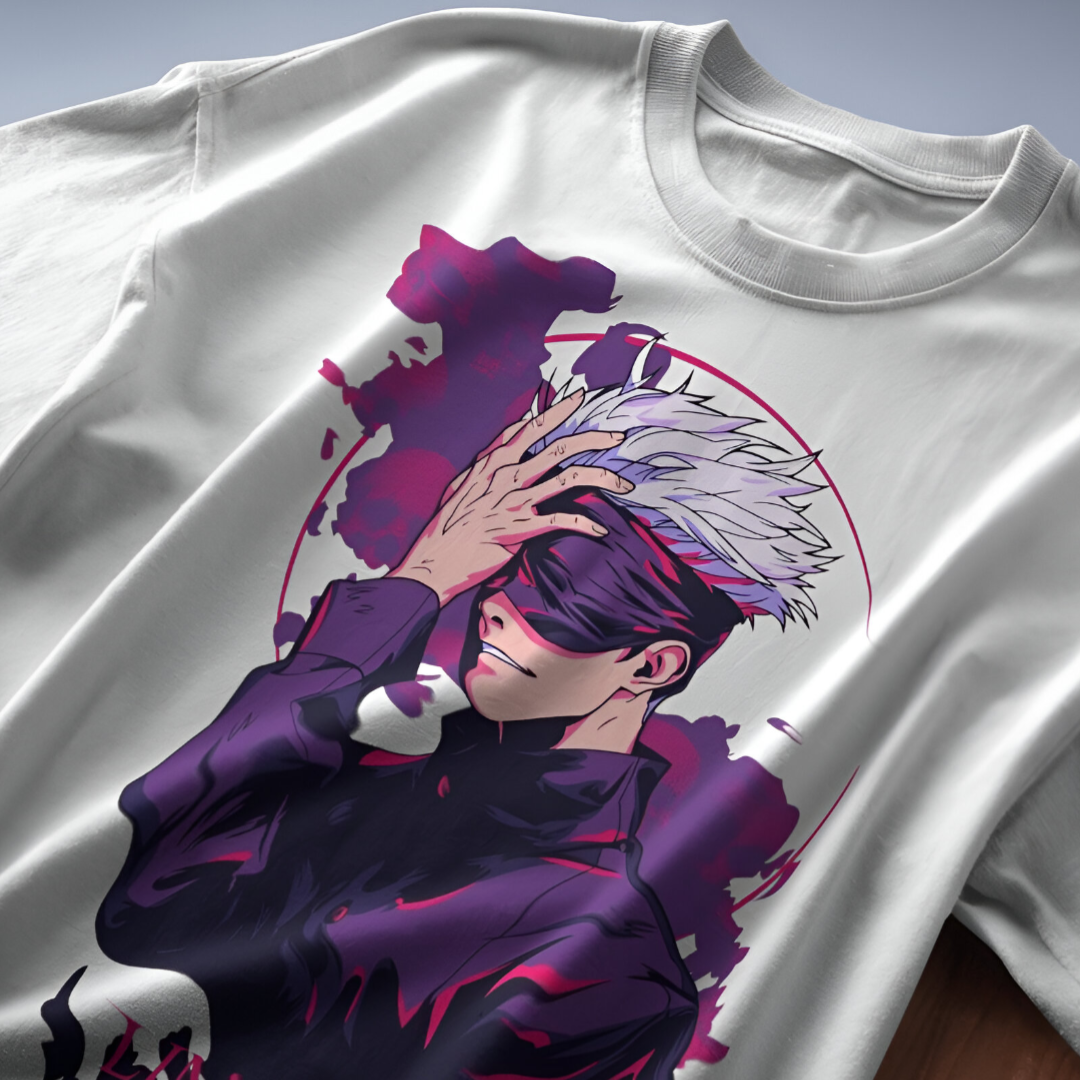 Back side of the black oversized T-shirt, minimal design emphasizing the large front graphic.