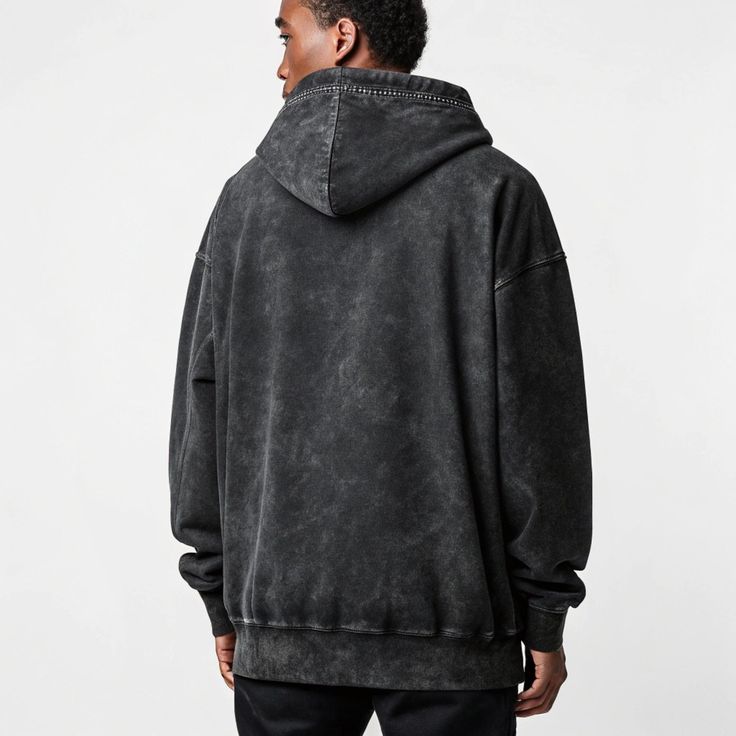 Acid Wash Premium Oversized Fit Hoodie