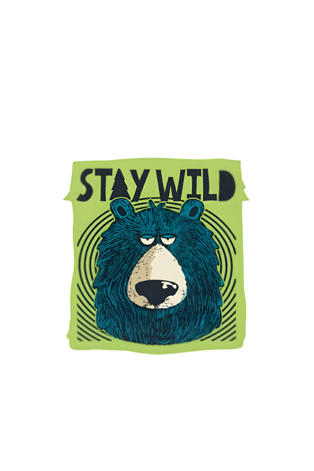 Stay Wild - Bear designed Premium Quality Oversized Unisex Tshirt