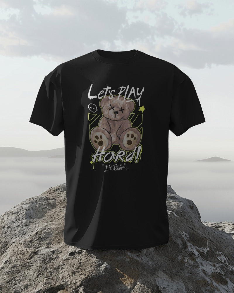 Lets Play Hard Premium Oversized Unisex Tshirt