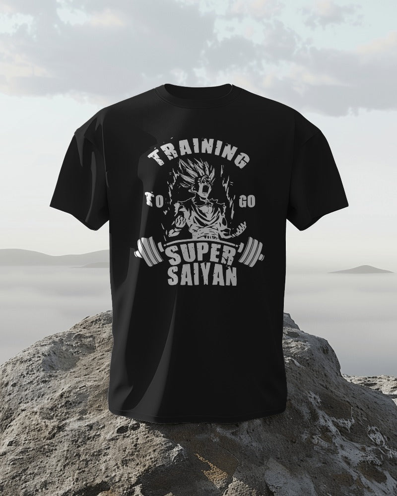 Training to go Super Saiyan Gym Motivation Oversized Tshirt(Unisex)