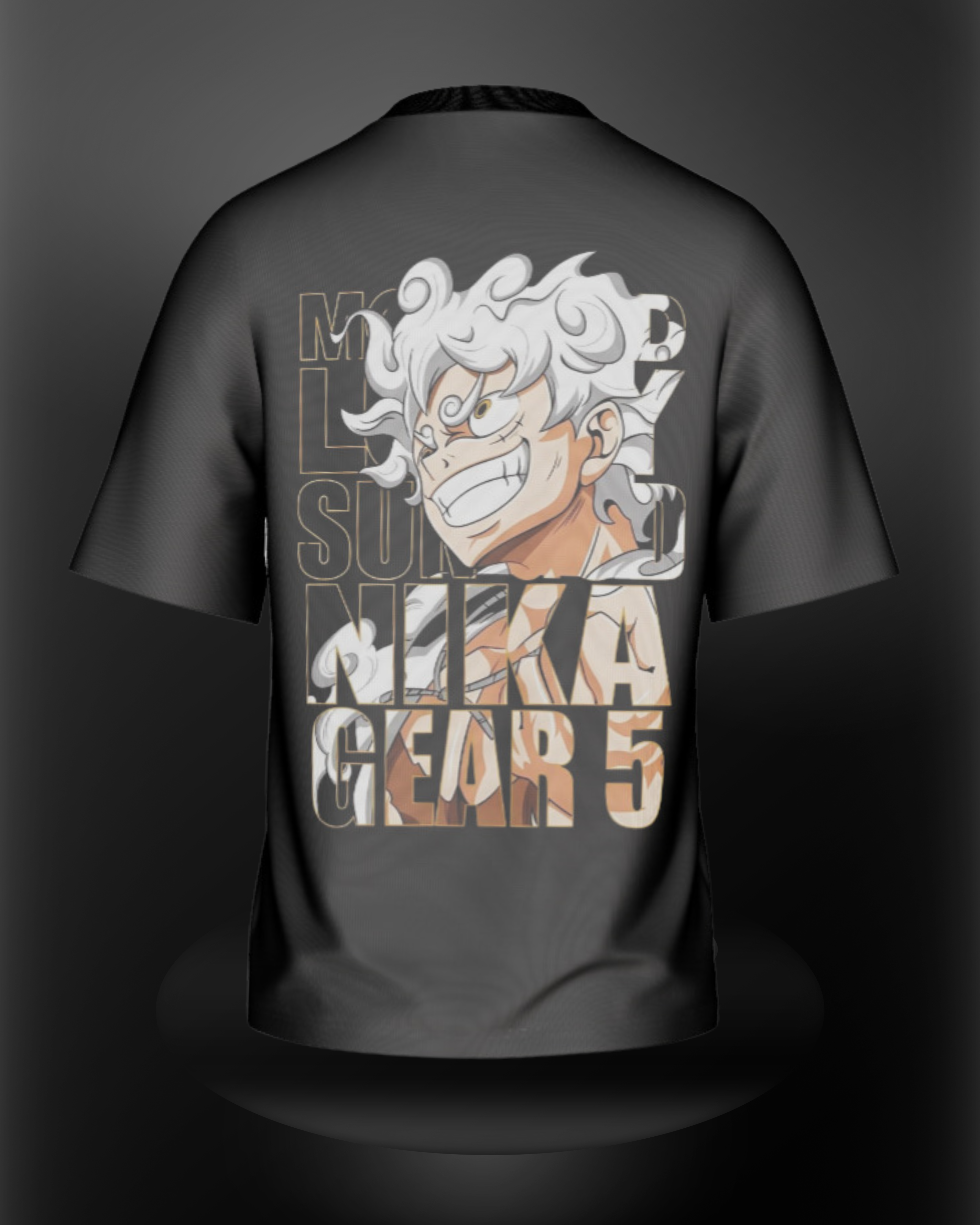 Monkey D. Luffy Sun God NIKA GEAR 5 Oversized Tshirt