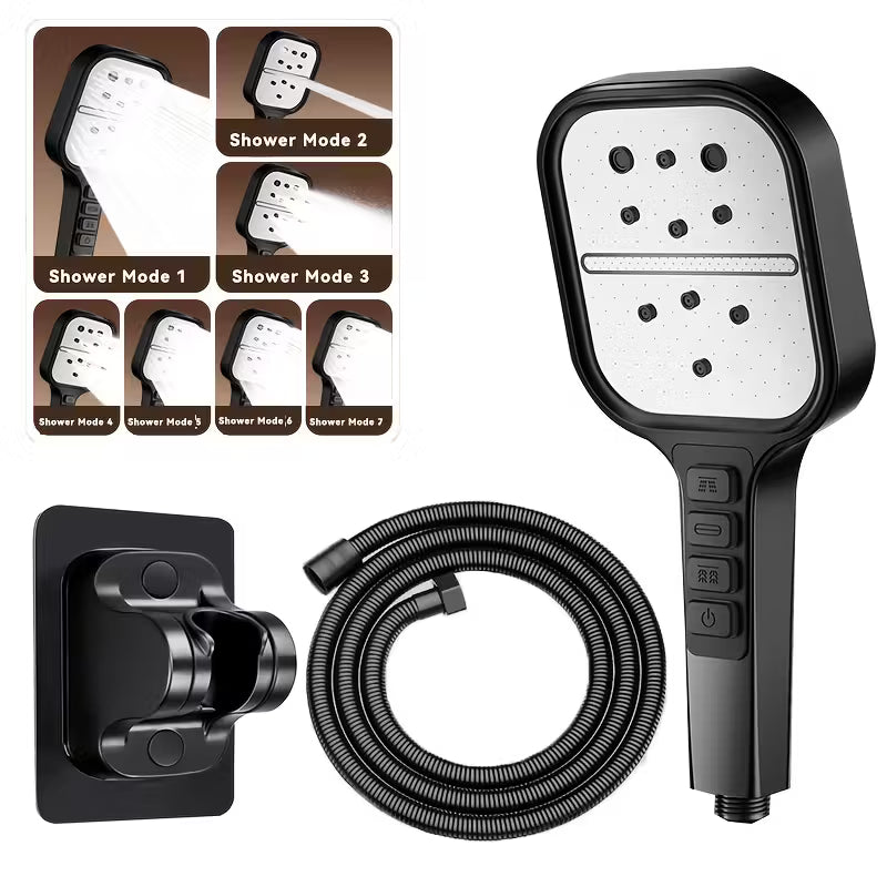 7-mode High Pressure Shower Head With Handheld