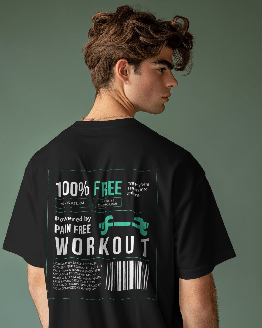 Pain Free WORKOUT - Gym Design - Oversized Tshirt