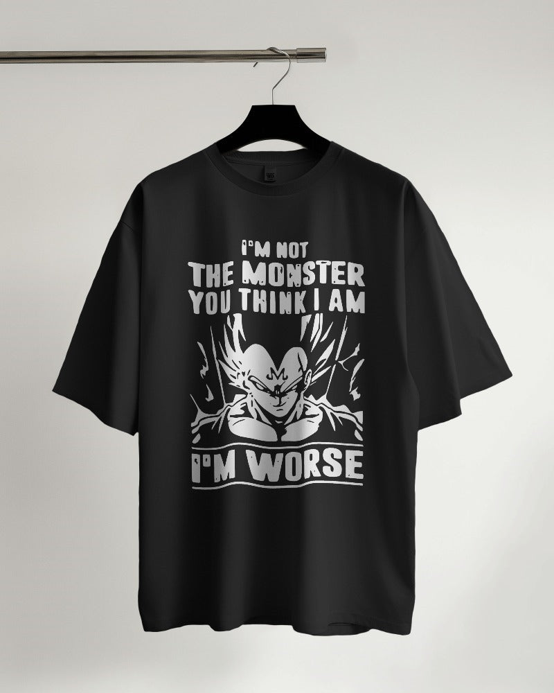 I'm the Worst, Vegeta Gym Motivation Oversized Tshirt (Unisex)