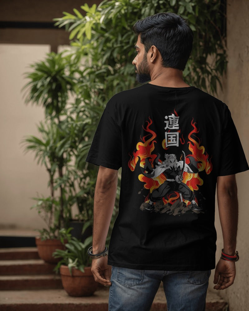 Set Heart to Blaze - Rengoku Oversized Tshirt