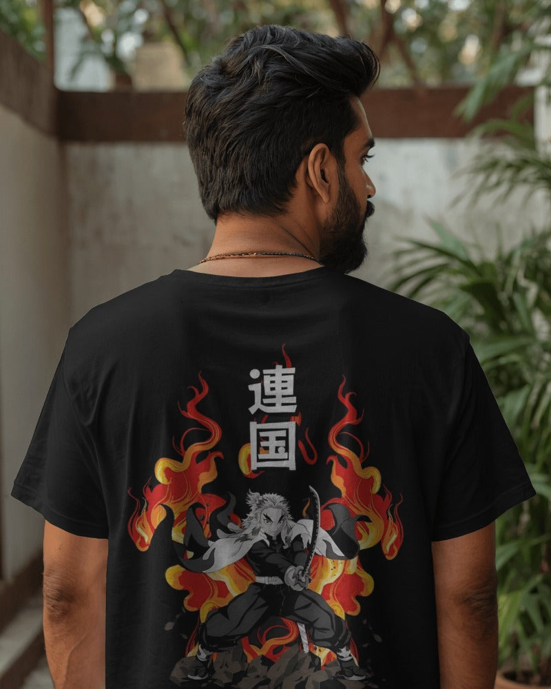 Set Heart to Blaze - Rengoku Oversized Tshirt