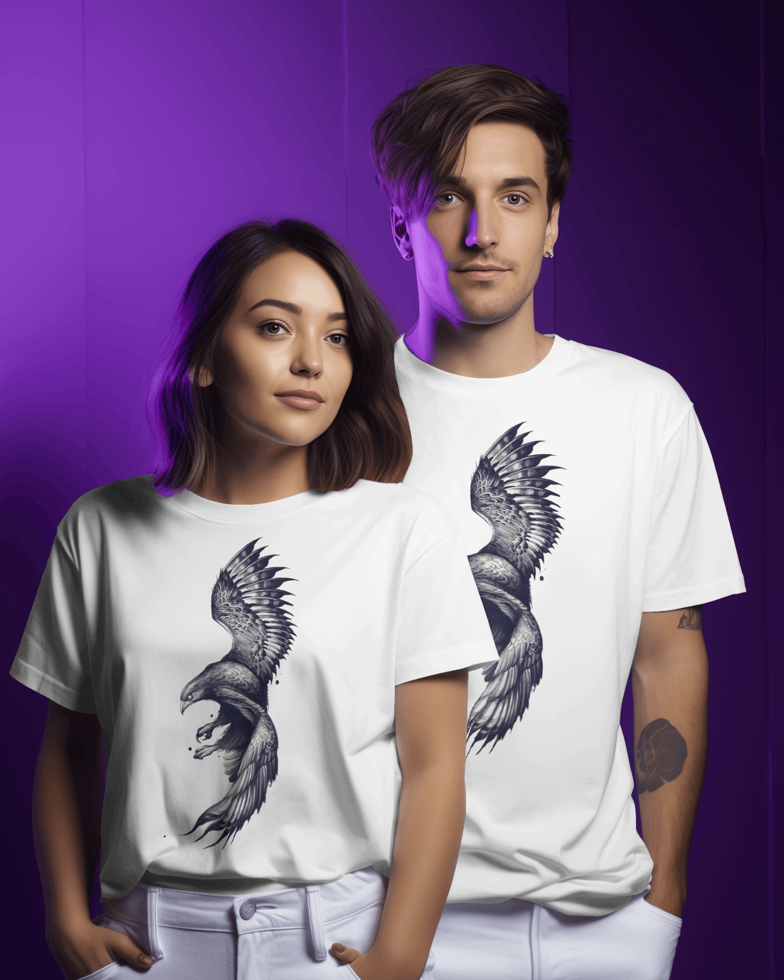 Majestic Eagle - Eagle Graphic Printed T-Shirt