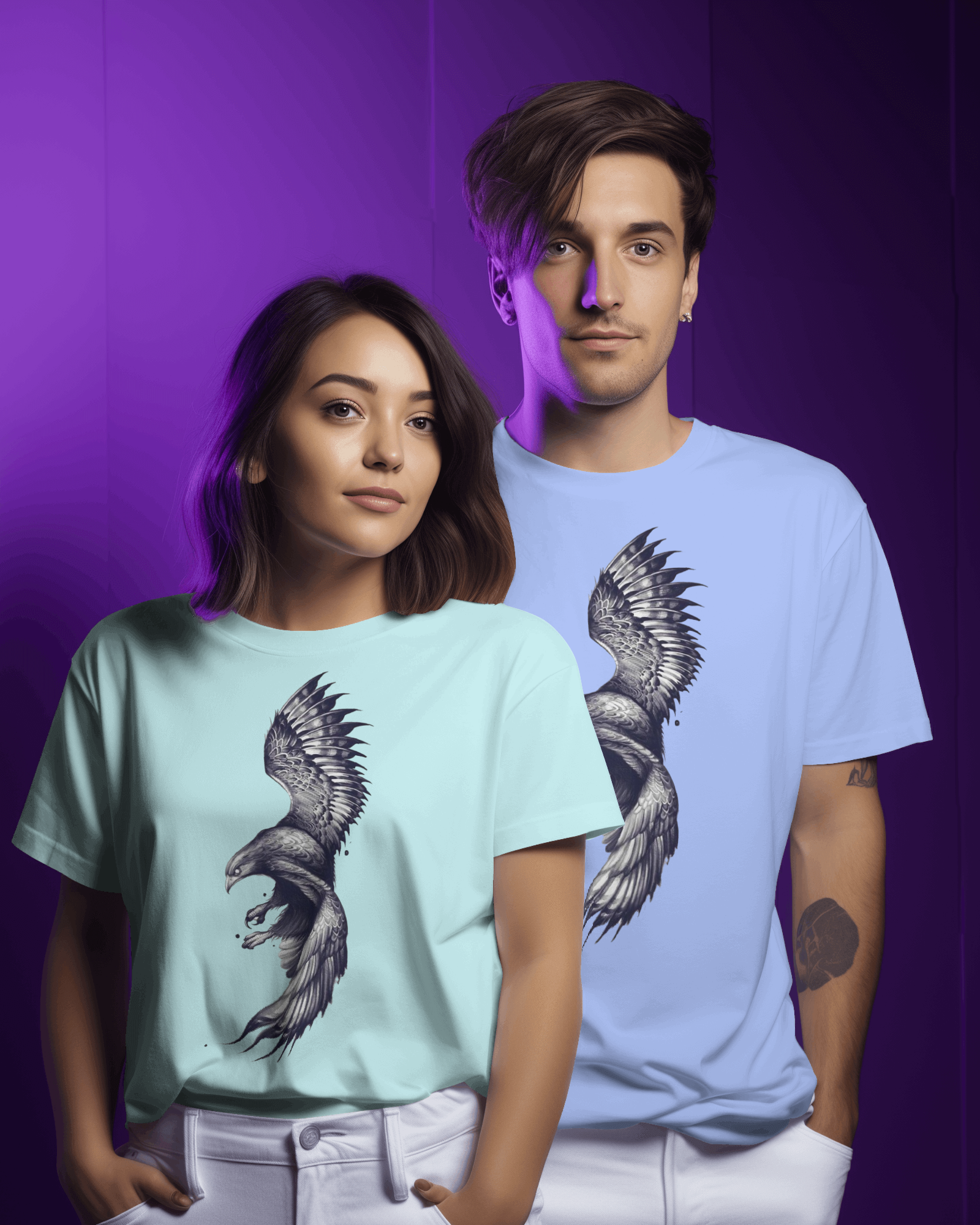 Majestic Eagle - Eagle Graphic Printed T-Shirt