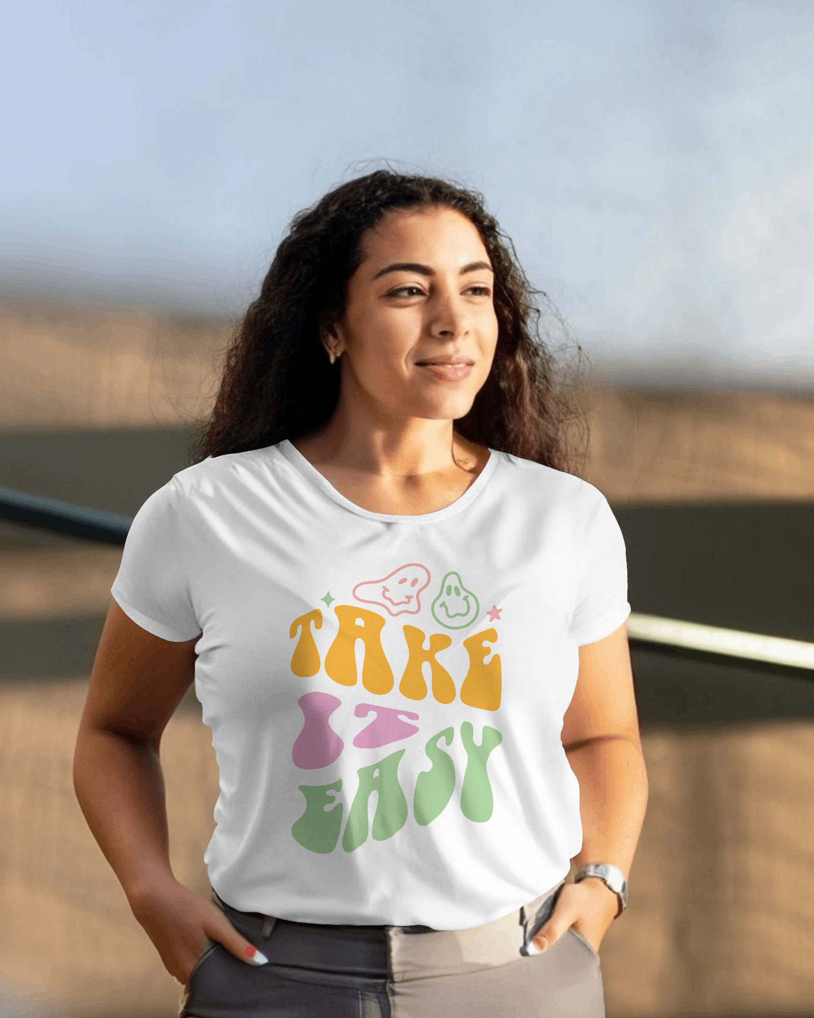 Chill Vibes - Take it Easy Relaxation-Inspired Girls' T-Shirt