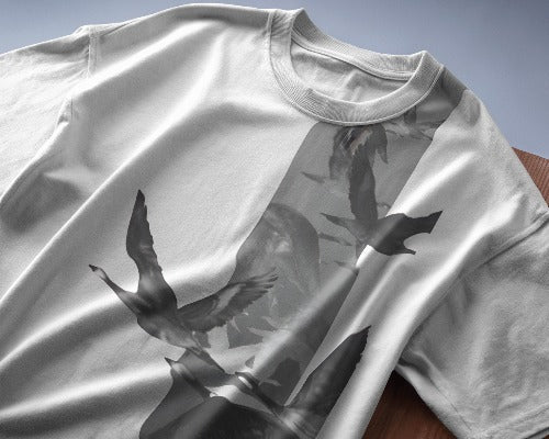 Flying Flamingo design Premium Quality Oversized Tshirt