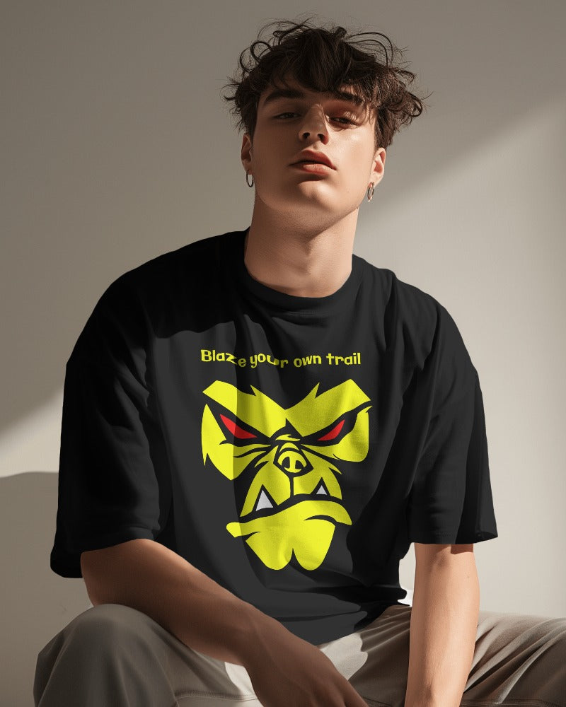 Angry Monkey Designed Premium Oversized Tshirt for Men