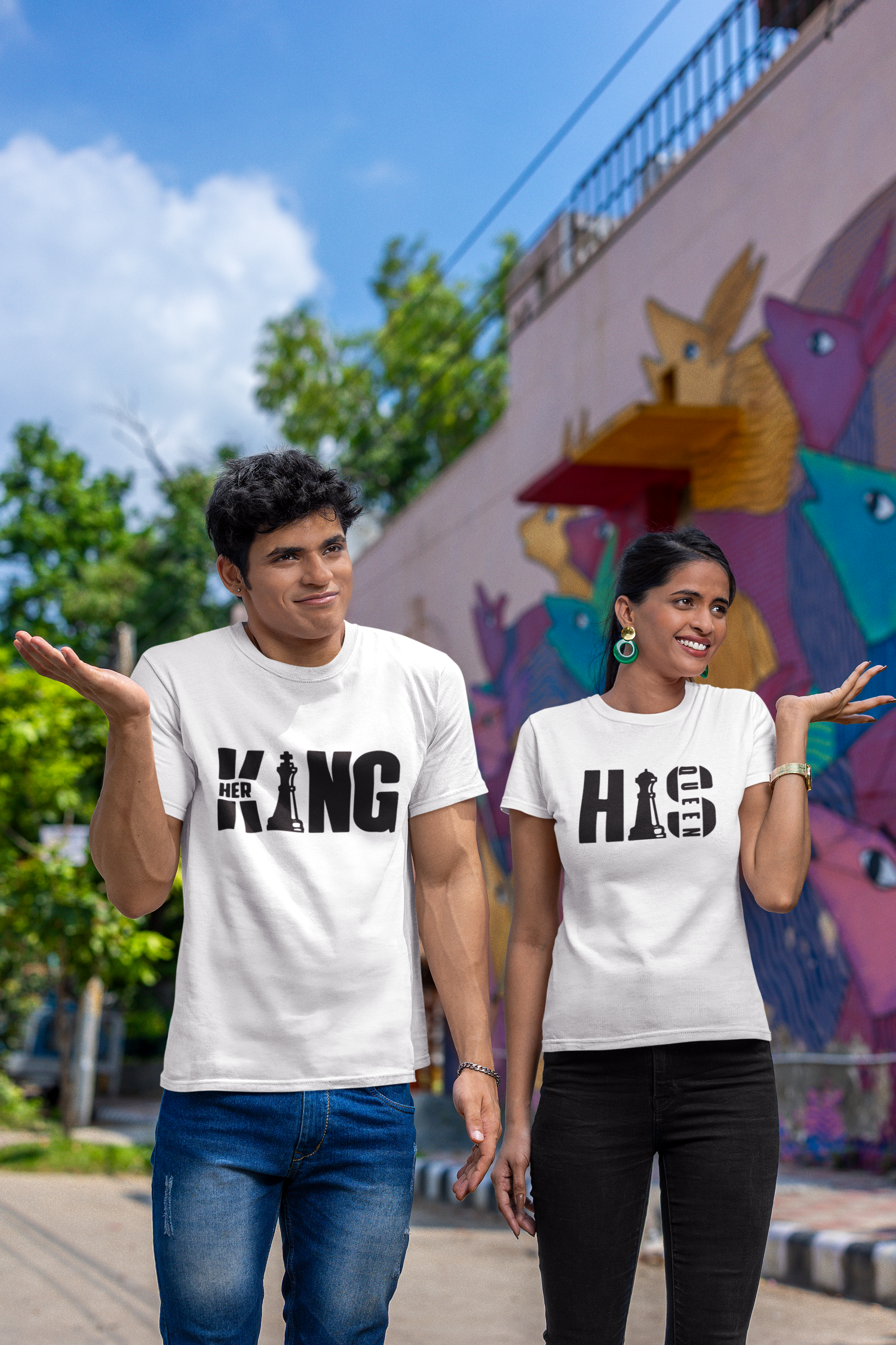 Her KING Couple Cotton Tshirt | MALE