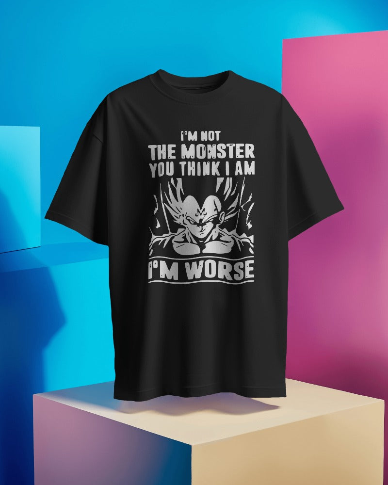 I'm the Worst, Vegeta Gym Motivation Oversized Tshirt (Unisex)