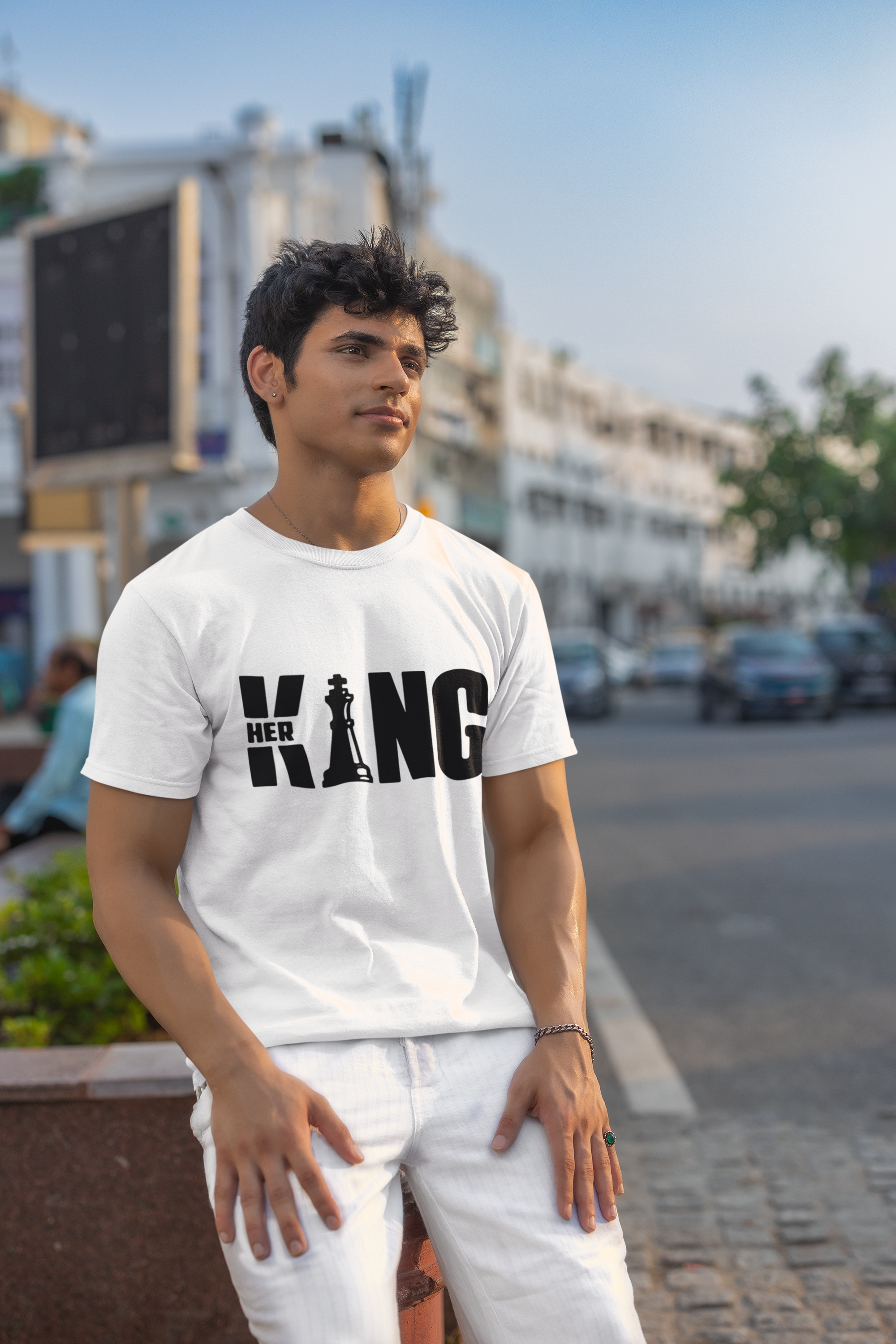 Her KING Couple Cotton Tshirt | MALE