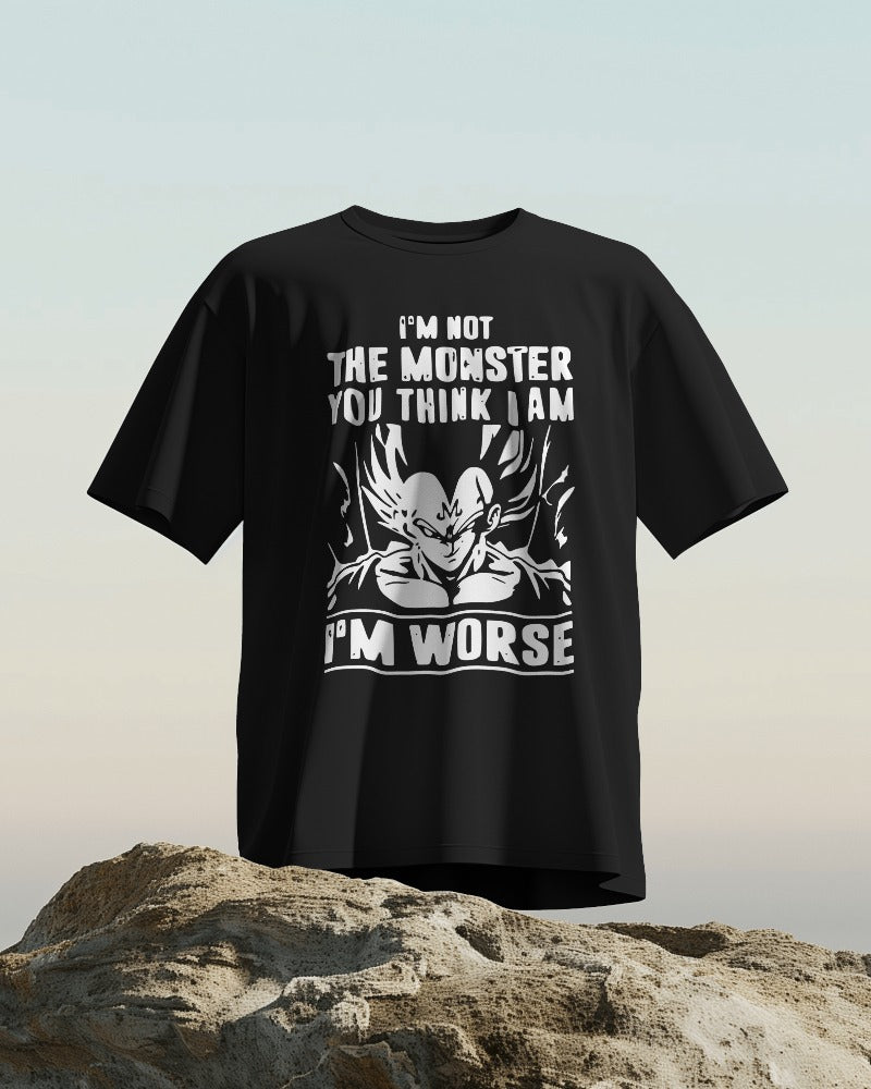 I'm the Worst, Vegeta Gym Motivation Oversized Tshirt (Unisex)