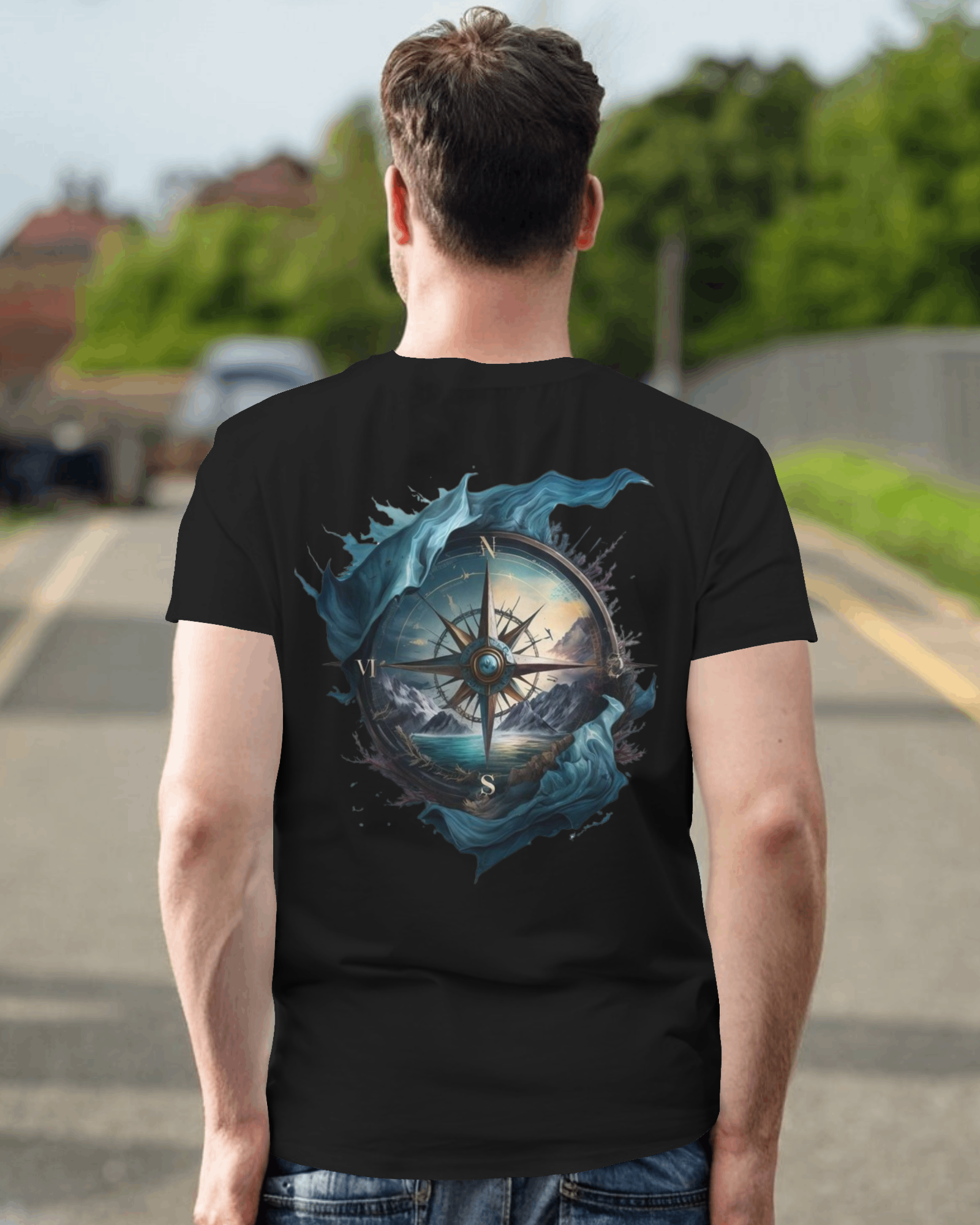 Navigate the Wilderness: Compass-Inspired Adventure T-Shirt