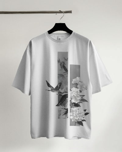 Flying Bird Japanese style design Premium Quality Oversized Tshirt