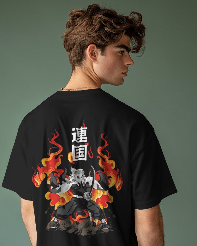 Set Heart to Blaze - Rengoku Oversized Tshirt